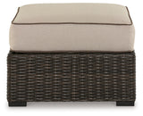 Coastline Bay Outdoor Ottoman with Cushion