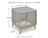 Seton Creek 2-Piece 2 Outdoor Chairs with End Table (Outdoor Swivel Dining Chair (Set of 2), Outdoor End Table)