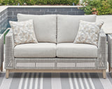 Seton Creek 2-Piece Outdoor Sofa and Loveseat (Outdoor Sofa with Cushion, Outdoor Loveseat with Cushion)