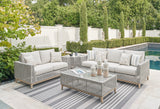 Seton Creek 3-Piece Outdoor Sofa and Loveseat with Coffee Table (Outdoor Sofa with Cushion, Outdoor Loveseat with Cushion, Outdoor Coffee Table)
