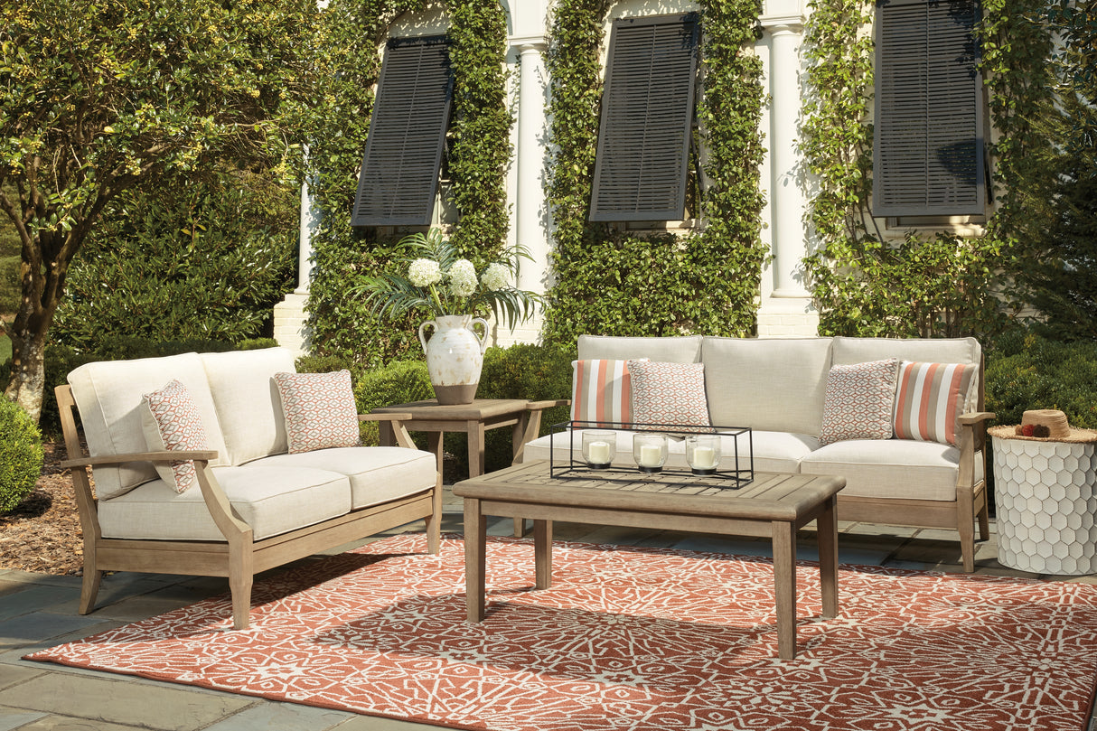 Clare View 2-Piece Outdoor Sofa and Loveseat (Sofa with Cushion, Loveseat with Cushion)