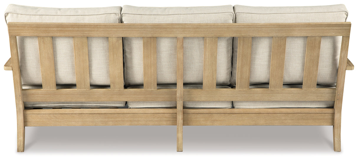 Clare View 2-Piece Outdoor Sofa with Coffee Table (Gerianne Coffee Table, Sofa with Cushion)