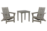 Visola 3-Piece Outdoor Chair with End Table (Outdoor End Table, Adirondack Chair, Adirondack Chair)