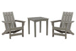 Visola 3-Piece Outdoor Chair with End Table (Outdoor End Table, Adirondack Chair, Adirondack Chair)