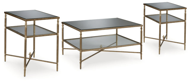 Cloverty Coffee Table and 2 End Tables