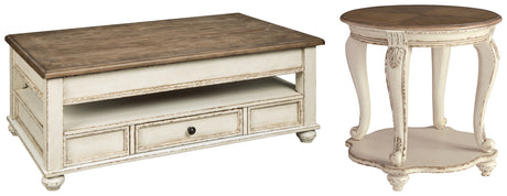 Realyn 2-Piece Coffee Table with 1 End Table (Coffee Table with Lift Top, End Table)