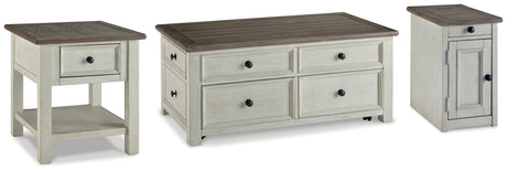 Bolanburg Coffee Table with End Table and Chairside End Table