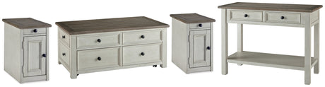 Bolanburg Coffee Table and 2 Chairside End Tables with Console