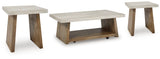 Brendalhouse 3-Piece Coffee Table with 2 End Tables (Coffee Table, End Table, End Table)