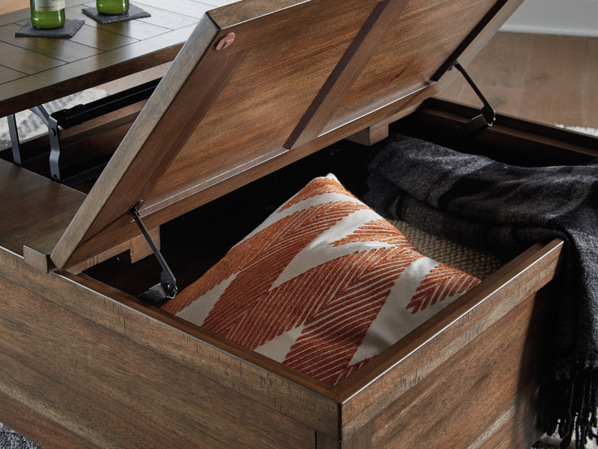 Moriville 3-Piece Coffee Table with 2 End Tables (Lift-Top Coffee Table, End Table, End Table)