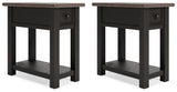 Tyler Creek 2-Piece 2 End Tables (Chairside End Table, Chairside End Table)