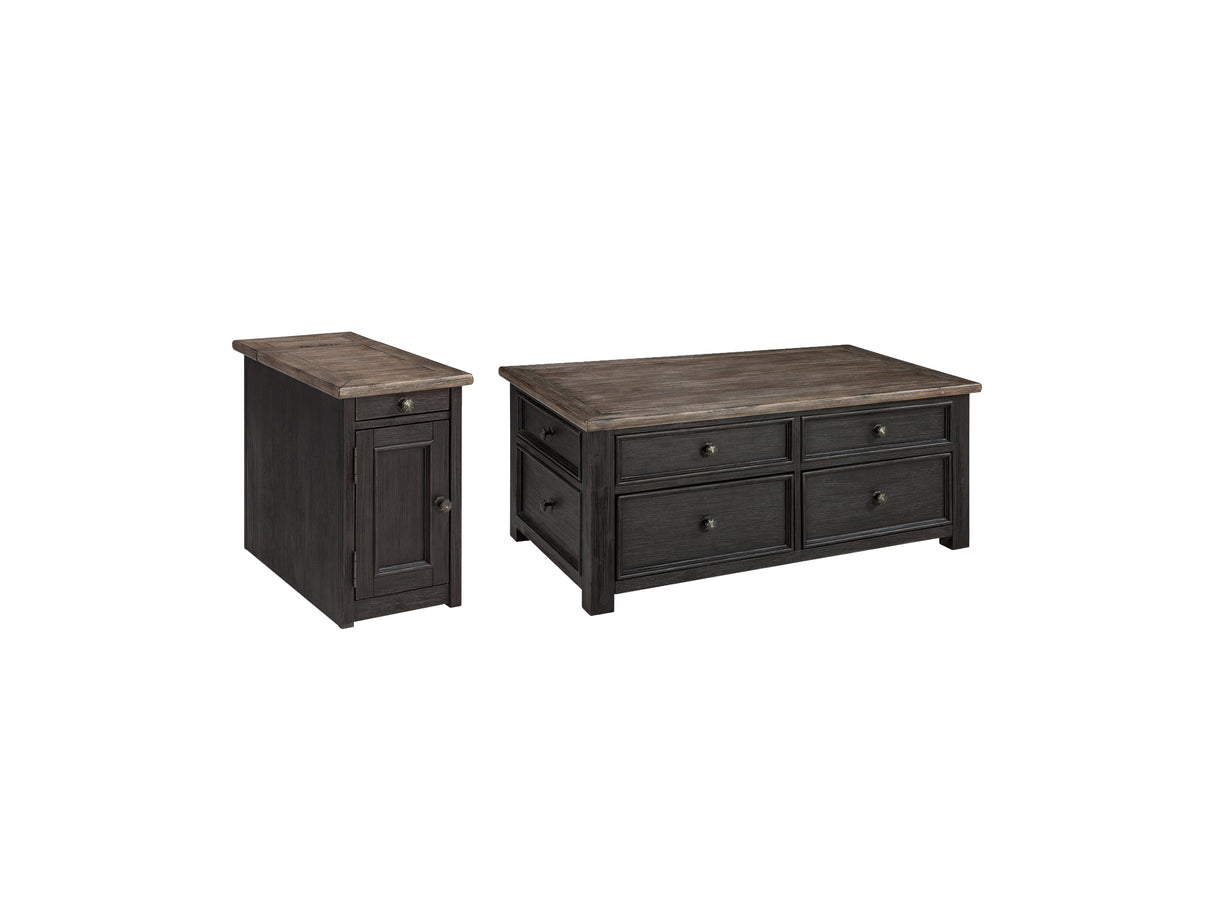 Tyler Creek 2-Piece Coffee Table with 1 End Table (Coffee Table with Lift Top, Chairside End Table)