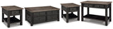 Tyler Creek Coffee Table and 2 End Tables with Console