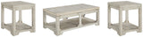 Fregine 3-Piece Coffee Table with 2 End Tables (Coffee Table with Lift Top, End Table, End Table)