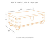 Carynhurst 3-Piece Coffee Table with 2 End Tables (Coffee Table with Lift Top, End Table, End Table)