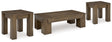 Rosswain 3-Piece Coffee Table with 2 End Tables (Lift-Top Coffee Table, End Table, End Table)