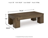Rosswain 3-Piece Coffee Table with 2 End Tables (Lift-Top Coffee Table, End Table, End Table)