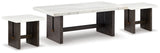 Burkhaus 3-Piece Coffee Table with 2 End Tables (Coffee Table, End Table, End Table)