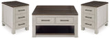 Darborn 3-Piece Coffee Table with 2 End Tables (Lift-Top Coffee Table, Chairside End Table, Chairside End Table)