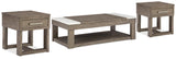 Loyaska 3-Piece Coffee Table with 2 End Tables (Lift-Top Coffee Table, End Table, End Table)