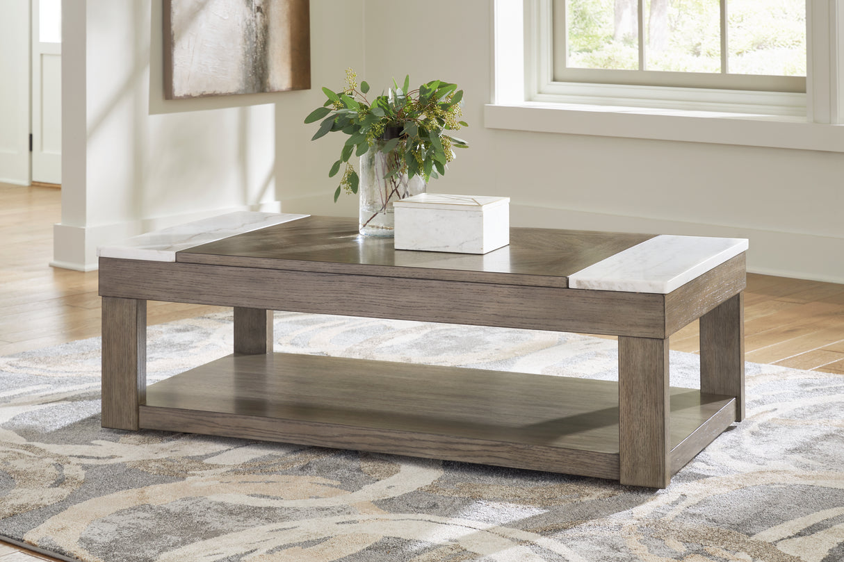 Loyaska 3-Piece Coffee Table with 2 End Tables (Lift-Top Coffee Table, End Table, End Table)