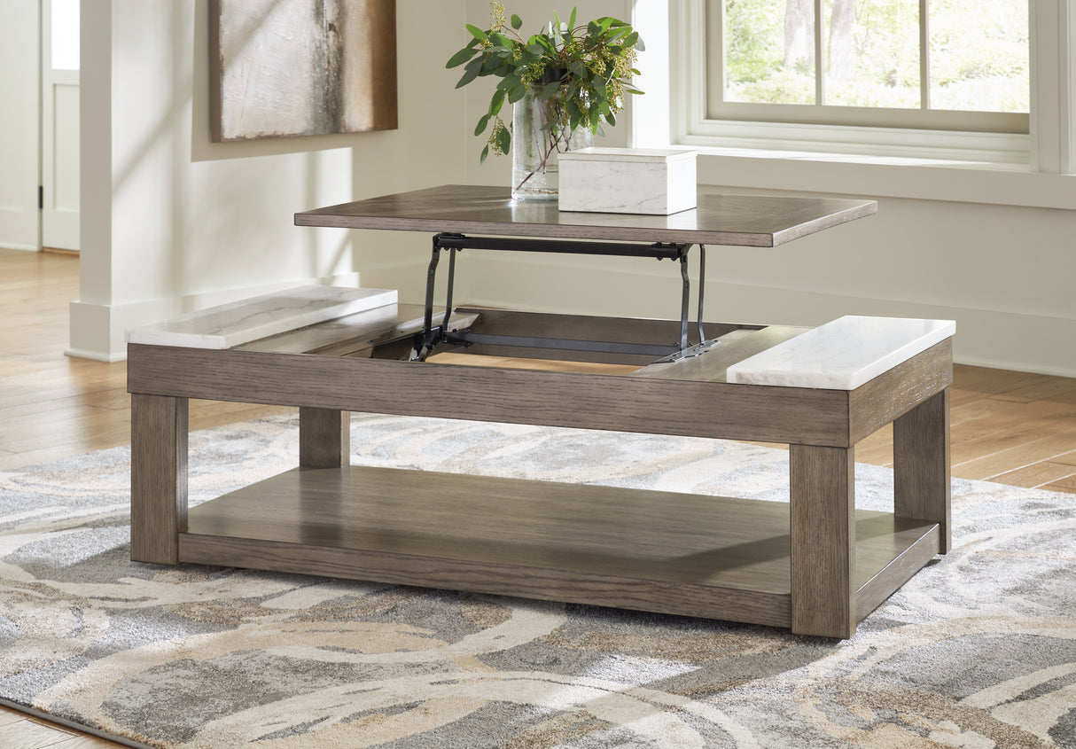 Loyaska 3-Piece Coffee Table with 2 End Tables (Lift-Top Coffee Table, End Table, End Table)