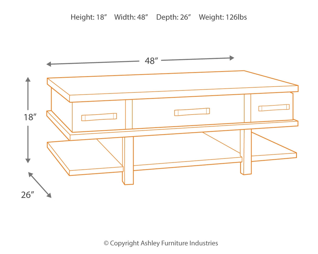 Stanah Coffee Table and 2 End Tables