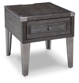 Todoe 2-Piece 2 End Tables (End Table with USB Ports & Outlets, End Table with USB Ports & Outlets)