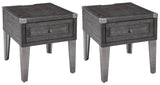 Todoe 2-Piece 2 End Tables (End Table with USB Ports & Outlets, End Table with USB Ports & Outlets)