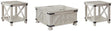 Carynhurst 3-Piece Coffee Table with 2 End Tables (Coffee Table, End Table, End Table)