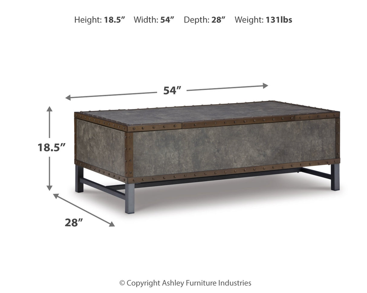 Derrylin Lift-top Coffee Table and 2 Chairside End Tables