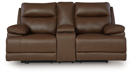 VonRyan Power Reclining Loveseat (Color: Tobacco)