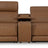 Magic Man 2-Piece Power Reclining Sectional Loveseat with Console (Color: Caramel)