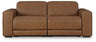Magic Man 2-Piece Power Reclining Sectional Loveseat (Color: Caramel)