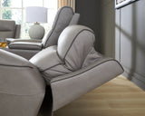 5Z-Comfort Power Reclining Loveseat with Console (Color: Coin)