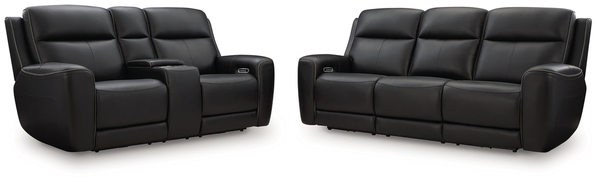5Z-Comfort 2-Piece Sofa and Loveseat (Power Reclining Sofa, Power Reclining Loveseat with Console)