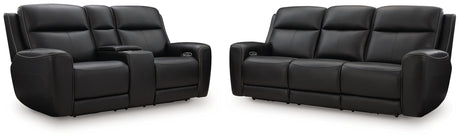 5Z-Comfort 2-Piece Sofa and Loveseat (Power Reclining Sofa, Power Reclining Loveseat with Console)