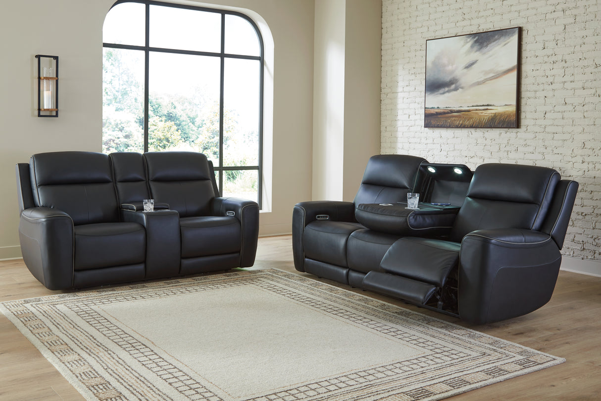 5Z-Comfort 2-Piece Sofa and Loveseat (Power Reclining Sofa, Power Reclining Loveseat with Console)
