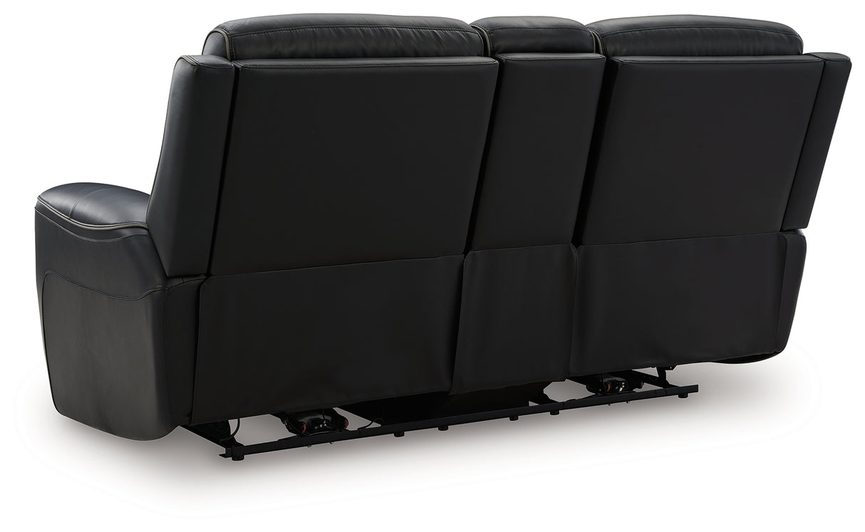 5Z-Comfort Power Reclining Loveseat with Console (Color: Onyx)