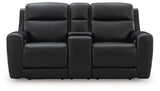 5Z-Comfort Power Reclining Loveseat with Console (Color: Onyx)