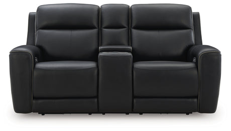 5Z-Comfort Power Reclining Loveseat with Console (Color: Onyx)