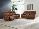 Healy Pier 2-Piece Sofa and Loveseat (Power Reclining Sofa, Power Reclining Loveseat with Console)