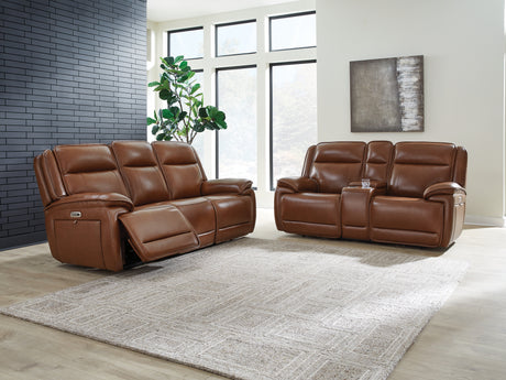 Healy Pier 2-Piece Sofa and Loveseat (Power Reclining Sofa, Power Reclining Loveseat with Console)