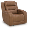 Knightington Power Recliner with Audio Seating (Color: Caramel)