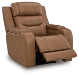 Knightington Power Recliner with Audio Seating (Color: Caramel)