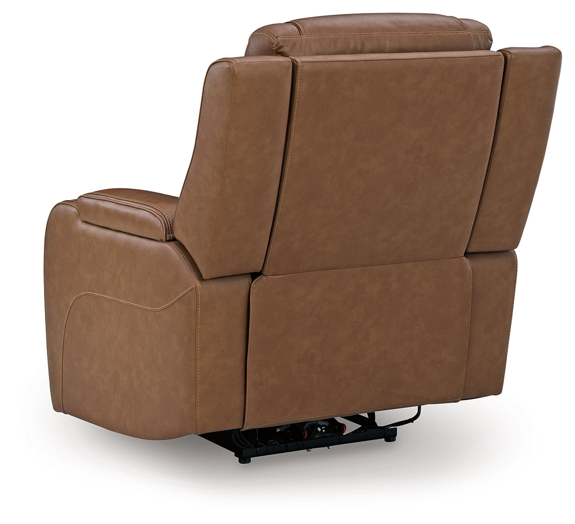 Knightington Power Recliner with Audio Seating (Color: Caramel)
