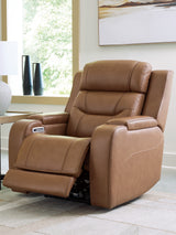 Knightington Power Recliner with Audio Seating (Color: Caramel)