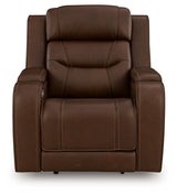 Knightington Power Recliner with Audio Seating (Color: Brown)