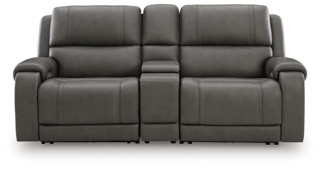 5Z - Pittson 3-Piece Power Reclining Sectional Loveseat with Console