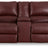 Alessandro Power Reclining Loveseat with Console (Color: Garnet)